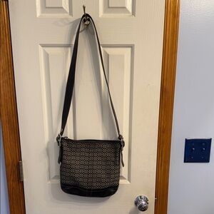 Coach crossbody Black and Gray Shoulder Bag